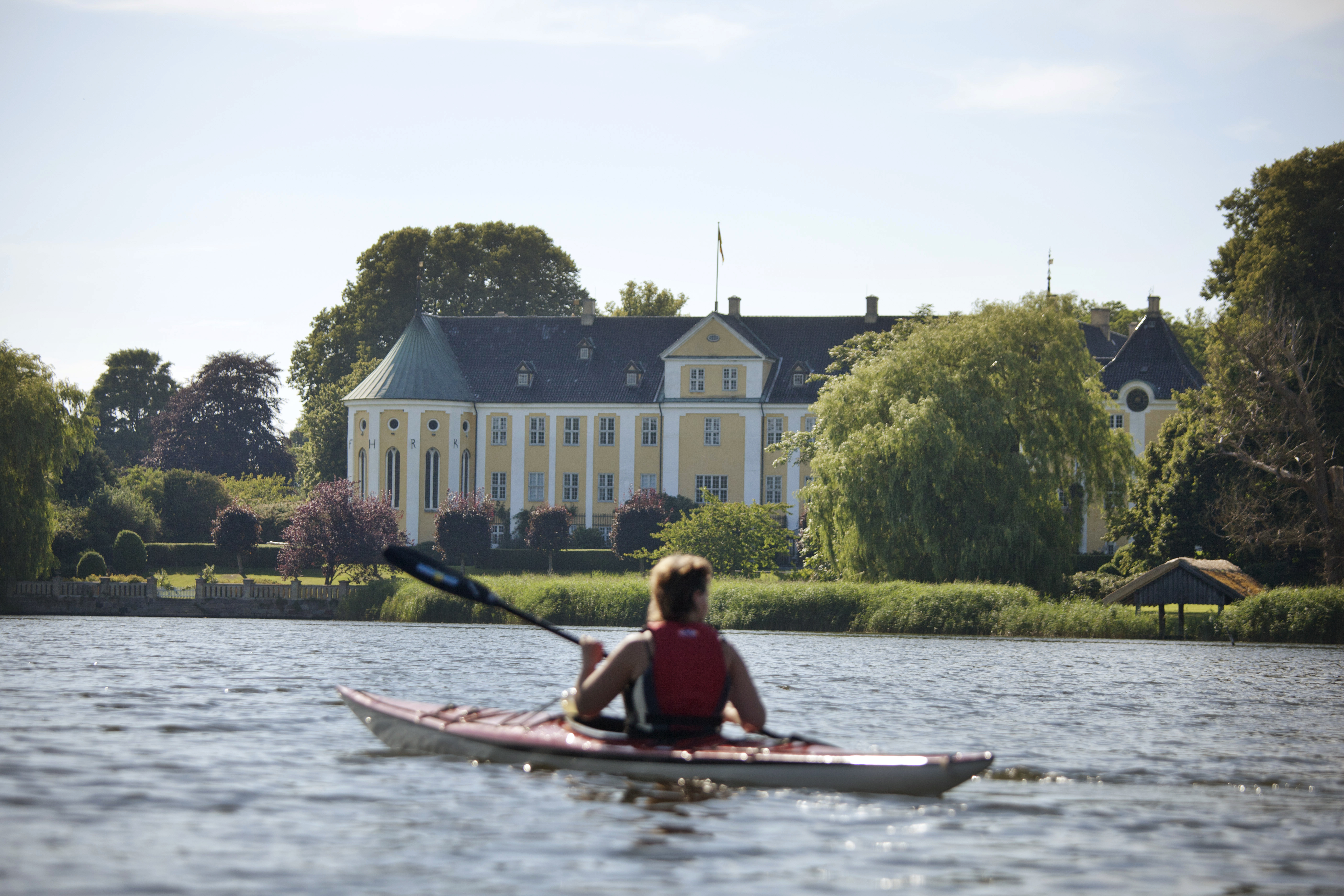 Kajakroer ved Gavnø slot