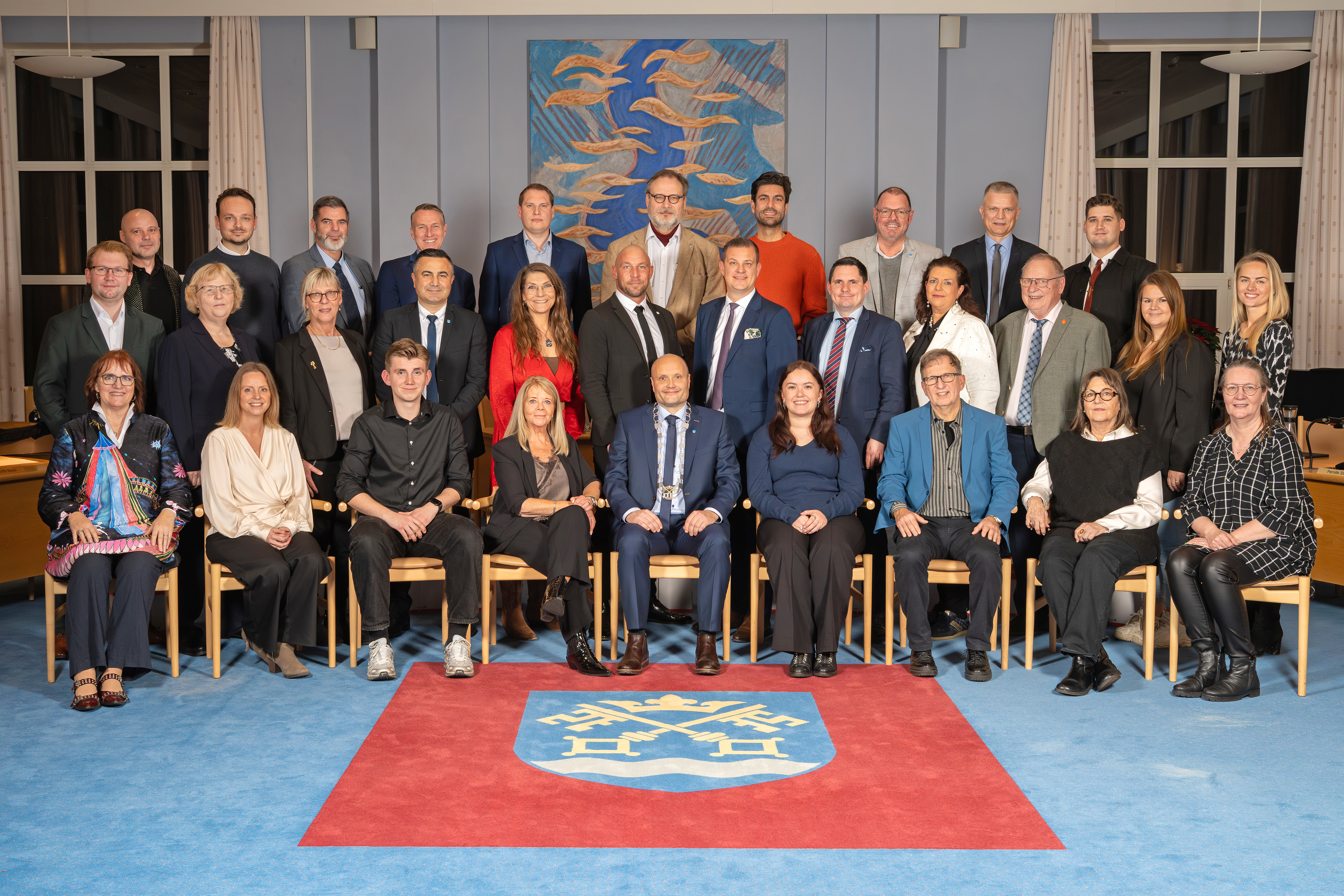Næstved Kommunes 31 byrådsmedlemmer for perioden 2026-2029 står samlet på foto. 